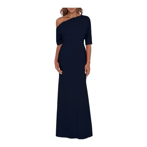 Betsy & Adam | Dresses | Betsy Adam One Shoulder Crepe Scuba Trumpet Dress Blue Size 6 | Poshmark Betsy & Adam | Dresses | Betsy Adam One Shoulder Crepe Scuba Trumpet Dress Blue Size 6 | Poshmark